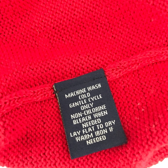 Chaps Ralph Lauren Large Red Cardigan Sweater - Picture 8 of 9